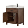 Custom image for Dark Walnut with Matte Black Trim / Giotto Quartz / No Mirror
