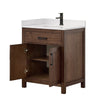 Custom image for Dark Walnut with Matte Black Trim / White Cultured Marble / No Mirror