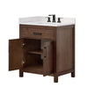 Custom image for Dark Walnut with Matte Black Trim / White Cultured Marble / No Mirror