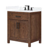 Custom image for Dark Walnut with Matte Black Trim / White Cultured Marble / No Mirror