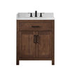 Custom image for Dark Walnut with Matte Black Trim / White Quartz / No Mirror