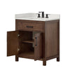 Custom image for Dark Walnut with Matte Black Trim / White Quartz / No Mirror