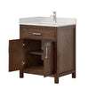 Custom image for Dark Walnut with Brushed Nickel Trim / Giotto Quartz / No Mirror