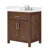 Custom image for Dark Walnut with Brushed Nickel Trim / Giotto Quartz / No Mirror