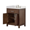 Custom image for Dark Walnut with Brushed Nickel Trim / White Cultured Marble / No Mirror