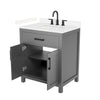 Custom image for Dark Gray with Matte Black Trim / Carrara Cultured Marble / No Mirror