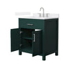 Custom image for Green with Brushed Nickel Trim / White Quartz / No Mirror