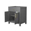 Custom image for Dark Gray with Brushed Gold Trim / No Mirror