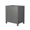 Custom image for Dark Gray with Brushed Gold Trim / No Mirror