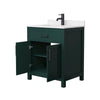 Custom image for Green with Matte Black Trim / Carrara Cultured Marble / No Mirror