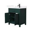 Custom image for Green with Matte Black Trim / White Quartz / No Mirror