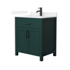 Custom image for Green with Matte Black Trim / White Quartz / No Mirror
