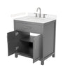 Custom image for Dark Gray with Brushed Nickel Trim / Carrara Cultured Marble / No Mirror