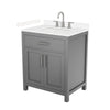 Custom image for Dark Gray with Brushed Nickel Trim / Carrara Cultured Marble / No Mirror