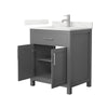 Custom image for Dark Gray with Brushed Nickel Trim / Giotto Quartz / No Mirror