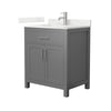 Custom image for Dark Gray with Brushed Nickel Trim / Giotto Quartz / No Mirror