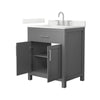 Custom image for Dark Gray with Brushed Nickel Trim / Giotto Quartz / No Mirror