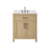 Custom image for Whitewashed Oak with Matte Black Trim / Carrara Cultured Marble / No Mirror