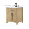Custom image for Whitewashed Oak with Matte Black Trim / Carrara Cultured Marble / No Mirror