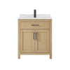 Custom image for Whitewashed Oak with Matte Black Trim / Giotto Quartz / No Mirror