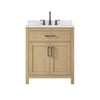 Custom image for Whitewashed Oak with Matte Black Trim / Giotto Quartz / No Mirror