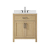 Custom image for Whitewashed Oak with Matte Black Trim / White Cultured Marble / No Mirror