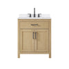 Custom image for Whitewashed Oak with Matte Black Trim / White Quartz / No Mirror