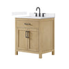 Custom image for Whitewashed Oak with Matte Black Trim / White Quartz / No Mirror
