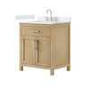 Custom image for Whitewashed Oak with Brushed Nickel Trim / Carrara Cultured Marble / No Mirror