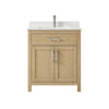 Custom image for Whitewashed Oak with Brushed Nickel Trim / White Cultured Marble / No Mirror