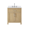 Custom image for Whitewashed Oak with Brushed Nickel Trim / White Cultured Marble / No Mirror