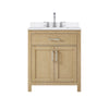 Custom image for Whitewashed Oak with Brushed Nickel Trim / White Quartz / No Mirror