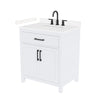 Custom image for White with Matte Black Trim / Carrara Cultured Marble / No Mirror