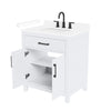 Custom image for White with Matte Black Trim / White Cultured Marble / No Mirror