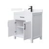 Custom image for White with Matte Black Trim / White Quartz / No Mirror