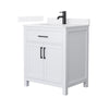 Custom image for White with Matte Black Trim / White Quartz / No Mirror