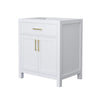 Custom image for White with Brushed Gold Trim / No Mirror