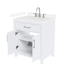 Custom image for White with Brushed Nickel Trim / Carrara Cultured Marble / No Mirror
