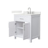 Custom image for White with Brushed Nickel Trim / Giotto Quartz / No Mirror
