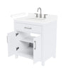 Custom image for White with Brushed Nickel Trim / White Cultured Marble / No Mirror