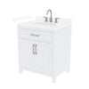 Custom image for White with Brushed Nickel Trim / White Cultured Marble / No Mirror