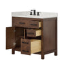 Custom image for Dark Walnut with Matte Black Trim / Carrara Cultured Marble / No Mirror