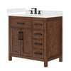 Custom image for Dark Walnut with Matte Black Trim / Carrara Cultured Marble / No Mirror