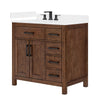 Custom image for Dark Walnut with Matte Black Trim / White Cultured Marble / No Mirror