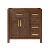 Custom image for Dark Walnut with Brushed Gold Trim / No Mirror