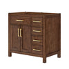 Custom image for Dark Walnut with Brushed Gold Trim / No Mirror
