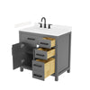 Custom image for Dark Gray with Matte Black Trim / Carrara Cultured Marble / No Mirror