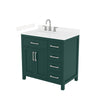 Custom image for Green with Brushed Nickel Trim / Carrara Cultured Marble / No Mirror