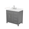 Custom image for Dark Gray with Brushed Nickel Trim / Carrara Cultured Marble / No Mirror