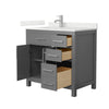 Custom image for Dark Gray with Brushed Nickel Trim / Giotto Quartz / No Mirror